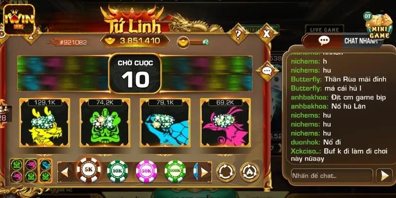 Game Tứ Linh có tỷ lệ ăn cao, là trò chơi dễ thắng nhất trên iWIN